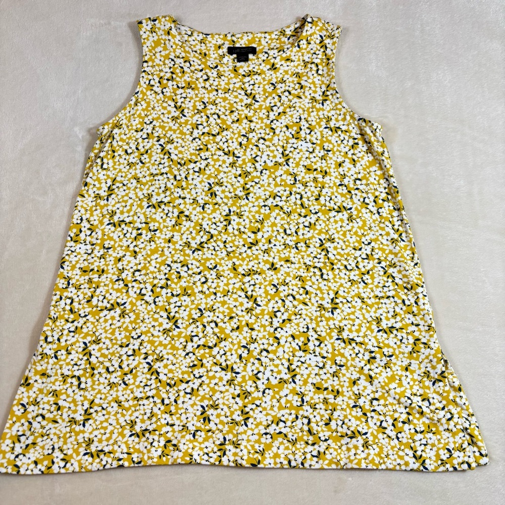 J.Jill Women’s Chamomile Dainty Floral Crew Neck Tank Size XSP